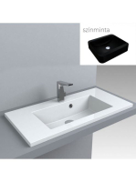 LUNART Liam 800 mosdó, fekete kvarc 5999123001184 - Fürdőszo