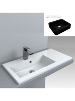 LUNART Barcelona 800 L mosdó, fekete kvarc 5999123001221 - F