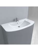 LunArt Dea 1000 beépíthető mosdó, túlfolyóval és csapfuratta