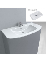 LunArt Dea 1000 beépíthető mosdó, túlfolyóval és csapfuratta