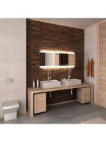 LunArt View meleg fehér fényű LED tükör 80x50 cm 59991230133