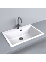 LUNART Noba 760 egymedencés gránit mosogató, Pearl White 599