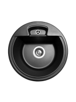 LUNART Carl egymedencés gránit mosogató, Black 5999861632985
