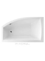 M-Acryl Minima akril kád 150x85 cm, kádlábbal, Jobbos, fehér