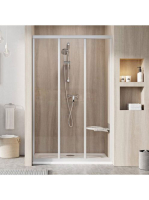 Ravak Supernova ASDP3-90 zuhanyajtó Transparent üveg, szatén