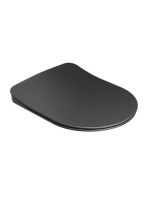 Ravak Uni Chrome Flat WC ülőke fekete X01795 - Fürdőszoba -