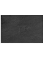Rea Stone ásványi kő zuhanytálca 80x120 cm, fekete REA-K9602