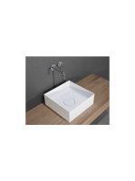 Riho Thin Solid Surface 38x38 cm mosdótál, matt fehér W02300