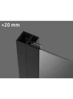 Radaway U Toldóprofil Nes Black 2 cm forgóprofilhoz, falipro