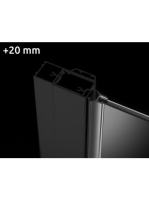 Radaway U Toldóprofil Nes Black 2 cm mágnescsíkhoz P01-27720