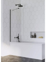 Radaway Idea Black PNJ kádparaván 90x150 átlátszó üveggel, f