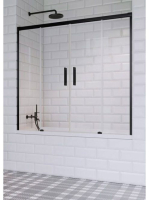 Radaway Idea Black PN DWD 140 kádparaván, átlátszó üveg, fek