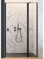 Radaway Nes Black DWJ II jobbos zuhanyajtó 100x200 átlátszó