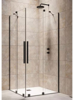 Radaway Furo Black KDD 110x200 szögletes zuhanykabin ajtó át