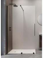 Radaway Furo Black 80 Walk-in zuhanyajtó 43,8x200 átlátszó ü