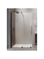 Radaway Furo Black 110 Walk-in zuhanyajtó 58,8x200 átlátszó