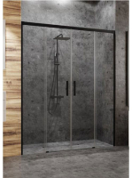 Radaway Idea Black DWD 190 zuhanyajtó, átlátszó üveggel, fek