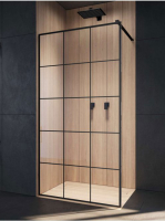 Radaway Modo New Black II Factory Walk-in zuhanyfal 70x200 c