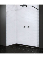 Radaway Modo New Black II Walk-in 110-es fekete zuhanyfal 38