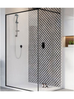 Radaway Modo New Black II Frame Walk-in zuhanyfal 110 cm, át