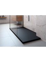 Radaway Teos F 160x100 fekete téglalap alakú zuhanytálca szi