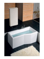 Polysan Versys akril kád 160x84/70x47 cm, balos kivitel, feh