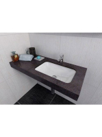 Sapho Japura öntött márvány mosdó, 55x36 cm, fehér 50135 - F