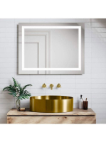 Sapho Aurum Pultra ültethető inox mosdó Click-Clack lefolyóv