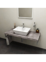 Sapho Avice mosdópult, 90x49,5 cm, cement szürke AV097 - Für