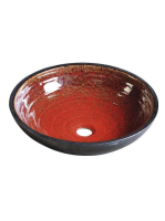 Sapho Attila kerámia mosdó 42,5x14 cm, paradicsomvörös/keroz