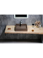 Sapho Formigo beton mosdó 47,5x36,5cm, sötét barna FG014 - F