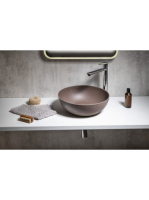 Sapho Formigo beton mosdó 39x14cm, sötét barna FG034 - Fürdő