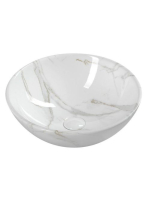 Sapho Dalma kerámia mosdó 42x42, fehér márvány mintázattal M