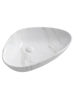 Sapho Dalma kerámia mosdó 58,5x39 cm, fehér márvány mintázat