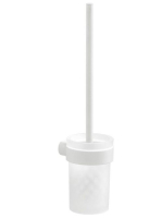 Sapho Pirenei falra szerelhető WC-kefe tartó, matt fehér/tej