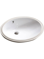 Sapho Creavit alulról beépíthető kerámiamosdó 57x43 túlfolyó