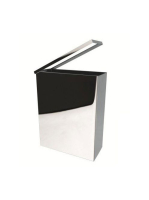 Bemeta Hotel szemetes falra szerelhető 25l, fényes inox (125