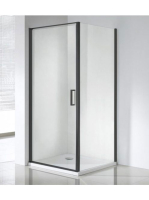 Wellis Quadrum Black zuhanykabin 90x90 szögletes Easy Clean